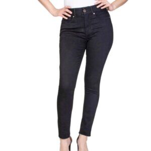 Seven7 Women's Mid‎ Rise Tummyless Slimming Skinny Jeans Black Size 6
